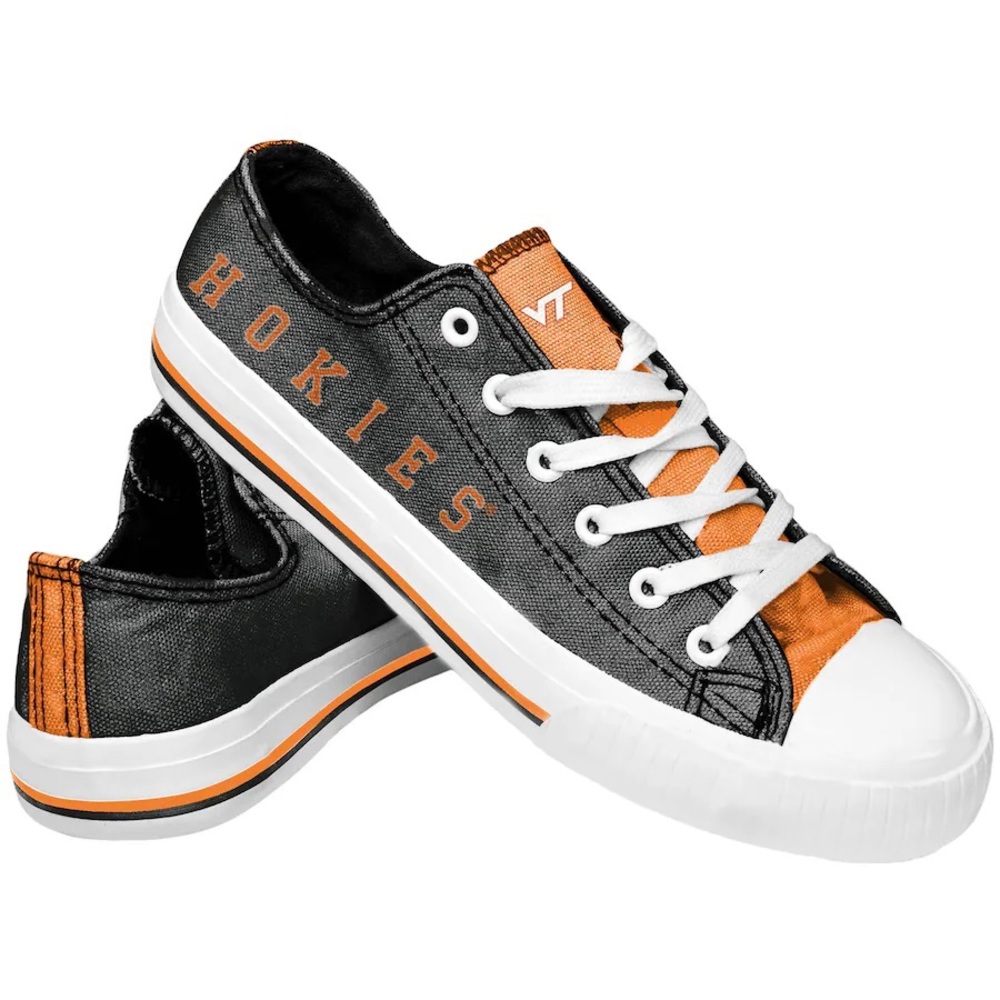 FOCO Virginia Tech Hokies Tonal Wordmark Canvas Shoes, Men's Size 12